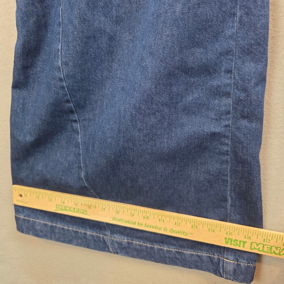 Free People We The Free Old West Ultra Wide Leg Jeans Ritual Blue Indigo 28 NWT - Picture 5 of 11